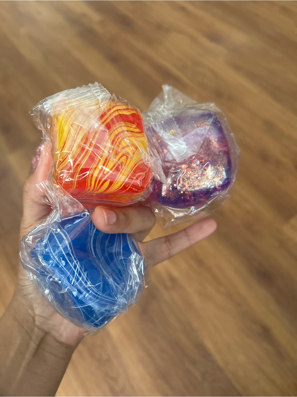 3 Novelty Sugar Squishy Cubes